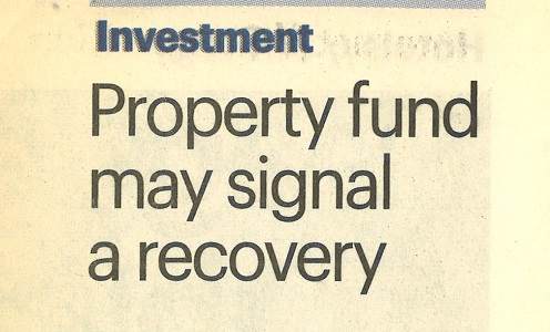Property fund may signal a recovery